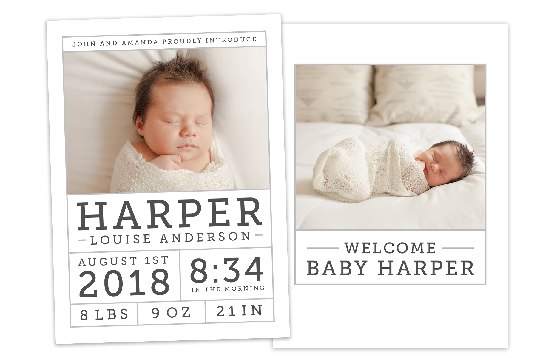 newborn birth announcements, Jenni Maroney Portrait Boutique