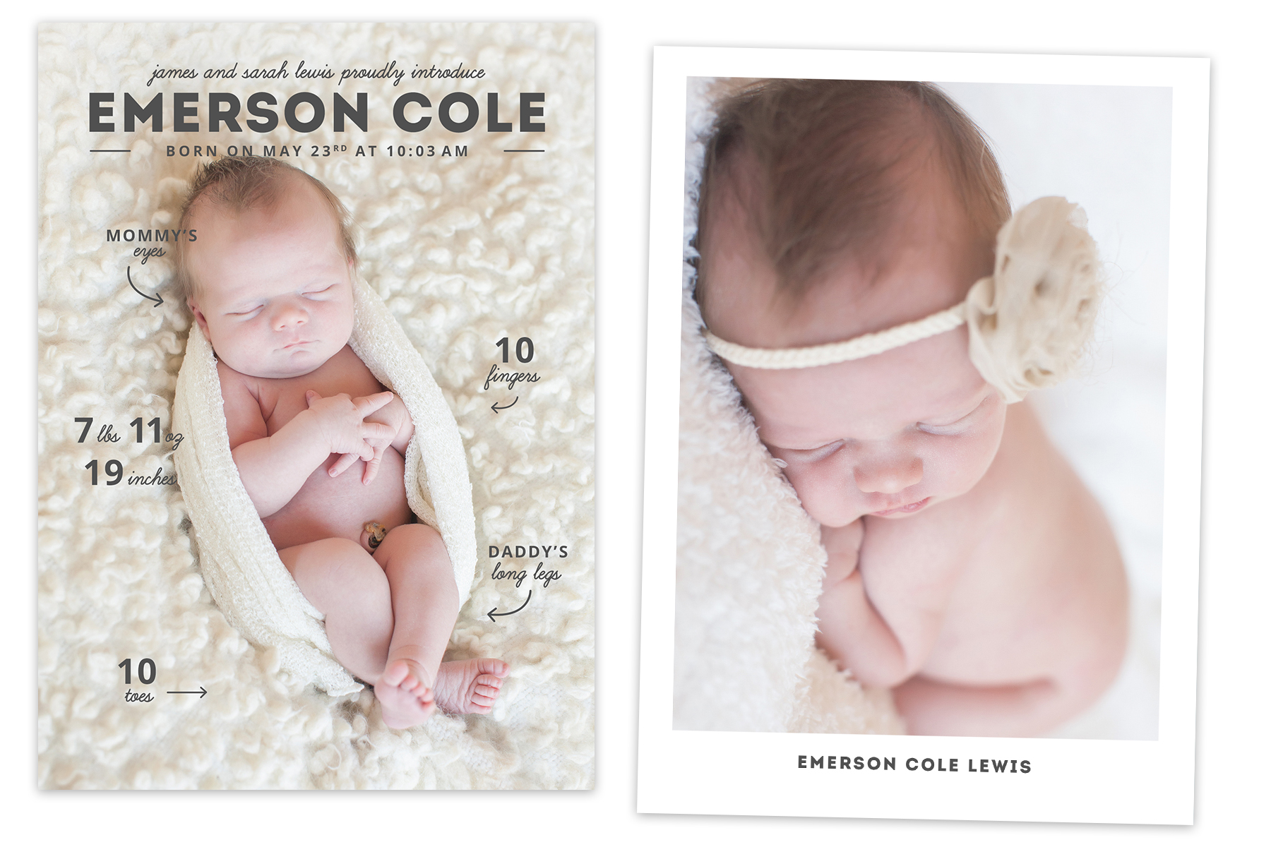 newborn birth announcements, Jenni Maroney Portrait Boutique