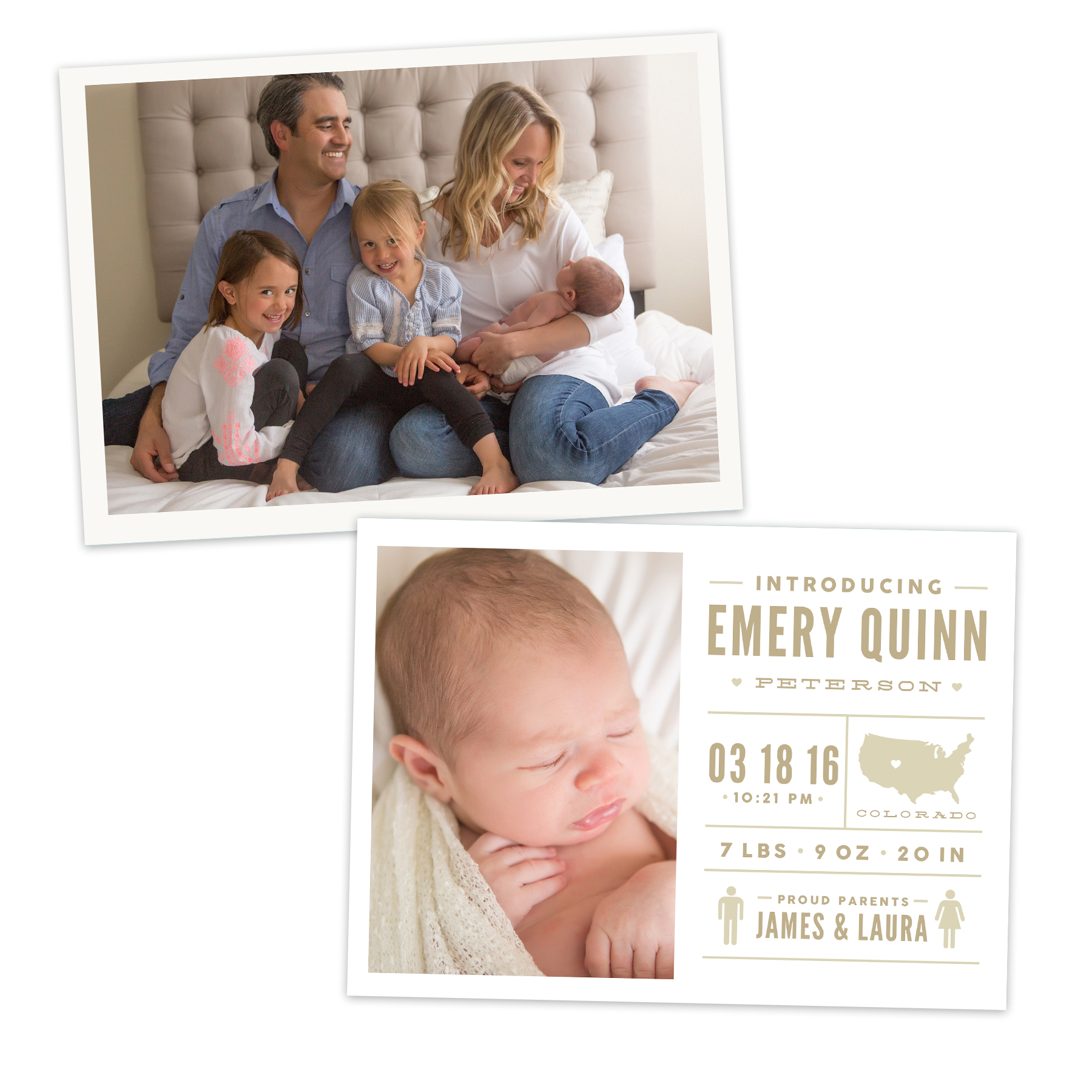 newborn birth announcements, Jenni Maroney Portrait Boutique