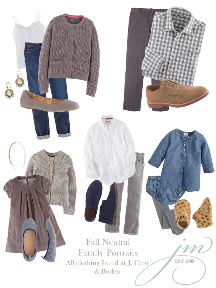 clothing suggestions for upcoming family photo session, Jenni Maroney Portrait Boutique