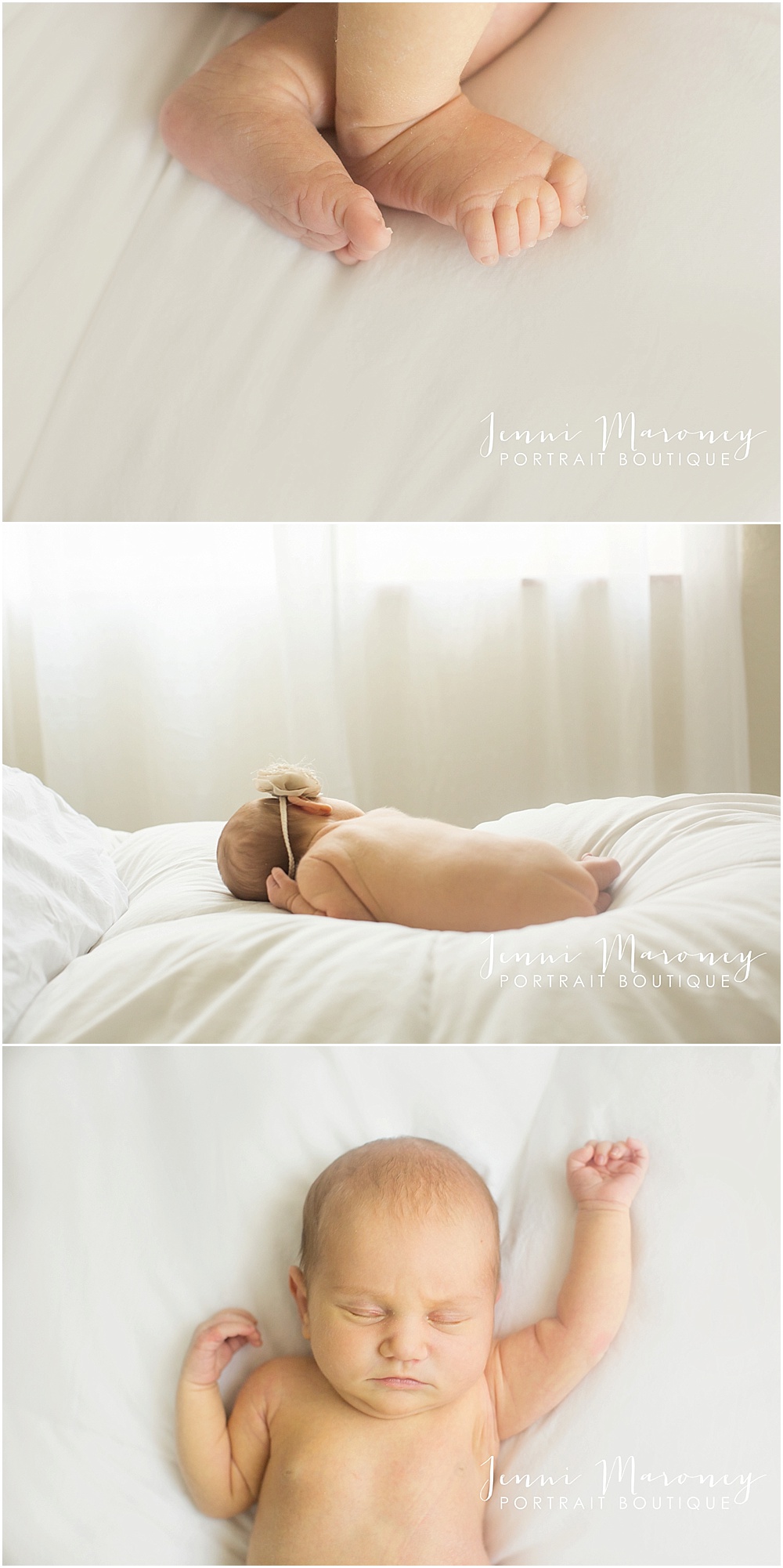 Newborn baby girl photography session in-studio Jenni Maroney