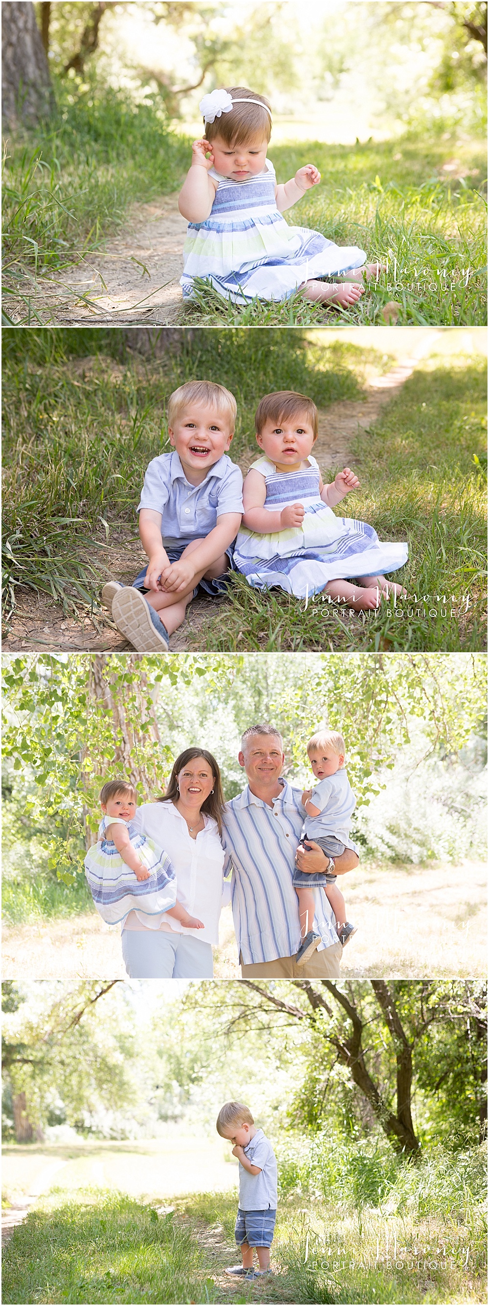 Denver newborn photographer and Boulder children's photographer shares an outdoor baby's first year 8 month photo session