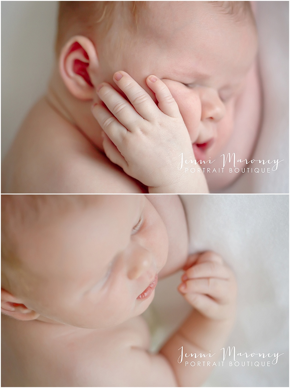 Denver newborn photographer and Boulder baby photographer, Jenni Maroney shares an in-studio all natural newborn photography session with a little baby boy. 