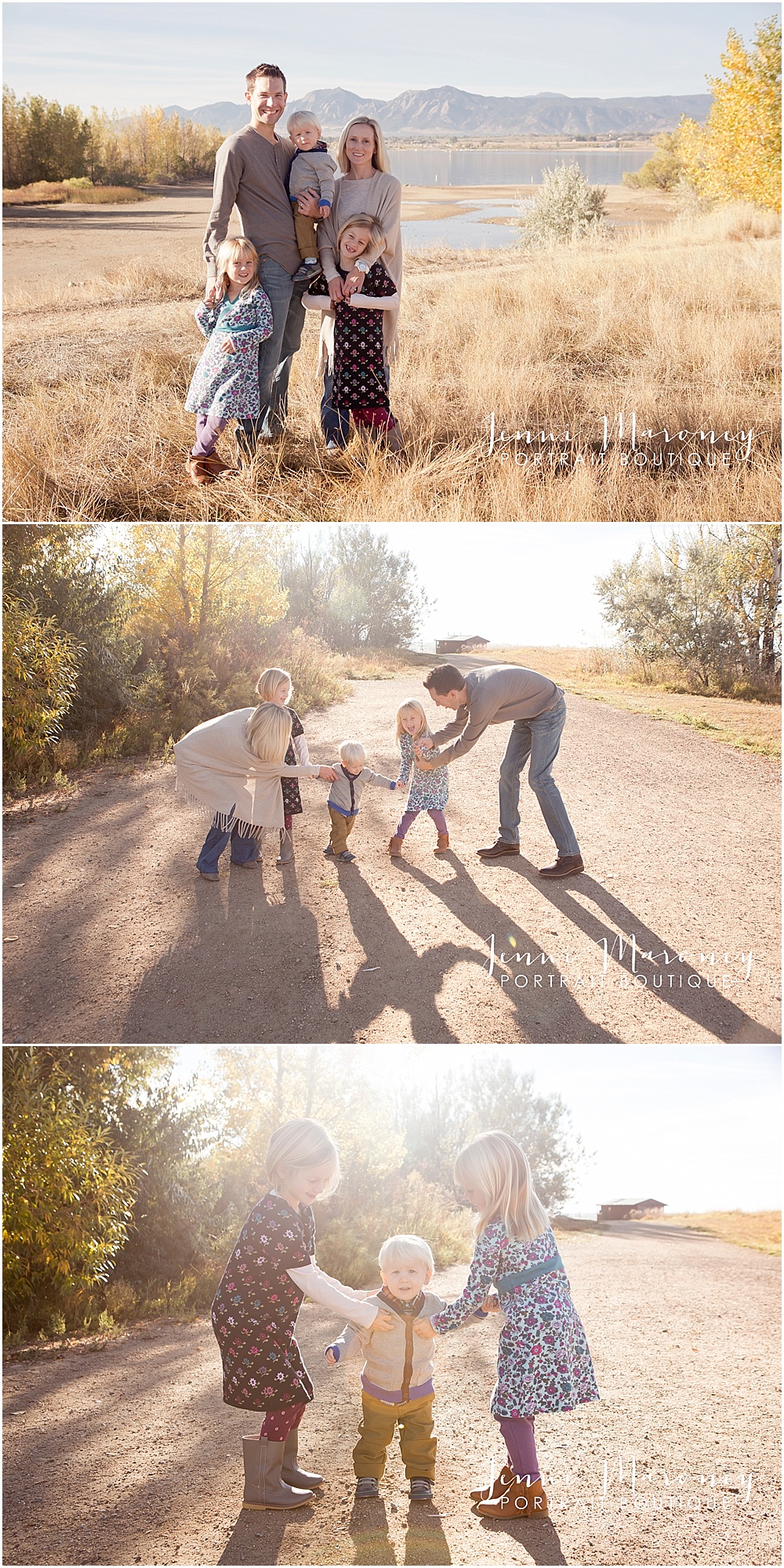 Outdoor, sunny, Boulder Colorado family photography session with photographer Jenni Maroney. 