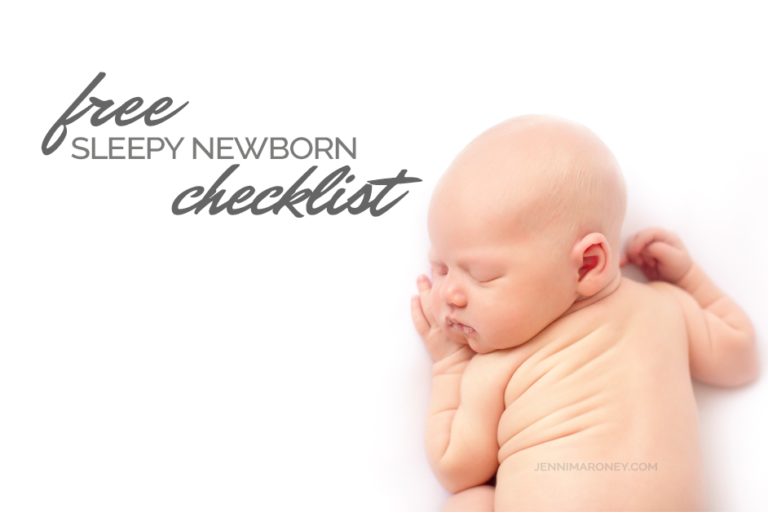 FREE Sleepy Newborn Session Checklist Newborn Photogrpahy
