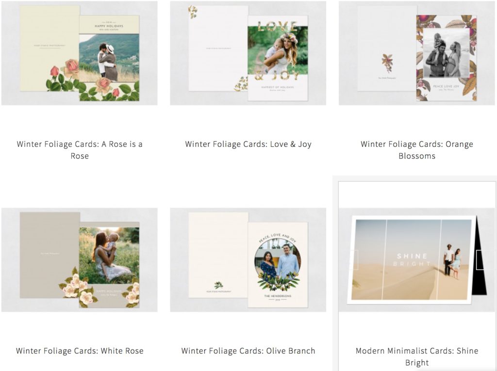 Holiday Card options with Boulder family photographer, Jenni Maroney in her Boulder photography studio and outdoor family photography.
